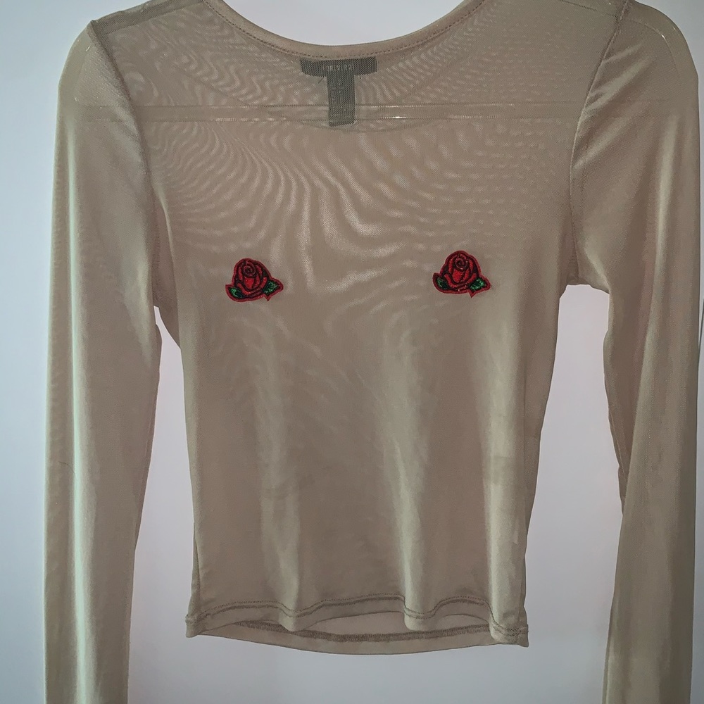 Forever 21 - Mesh rose top